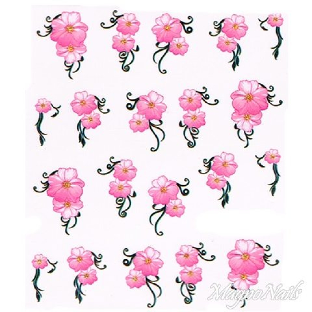 2D Nail Art One Stoke Sticker