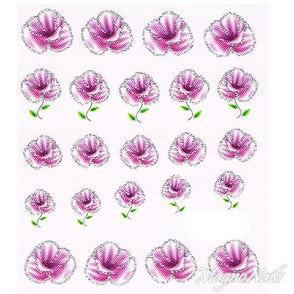 2D Nail Art One Stoke Sticker