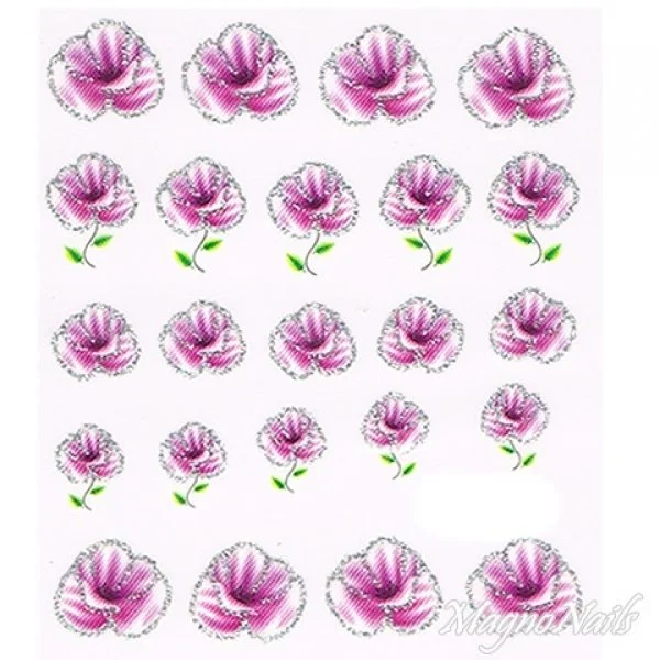 2D Nail Art One Stoke Sticker