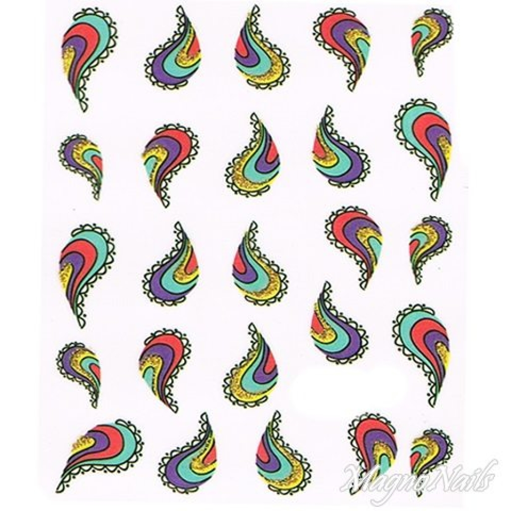 2D Nail Art One Stoke Sticker