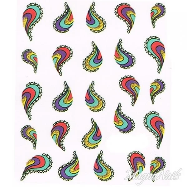 2D Nail Art One Stoke Sticker