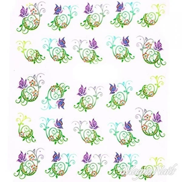 2D Nail Art One Stoke Sticker