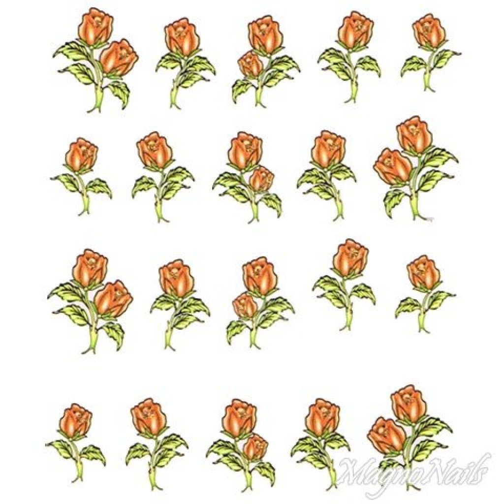 2D Nail Art One Stoke Sticker