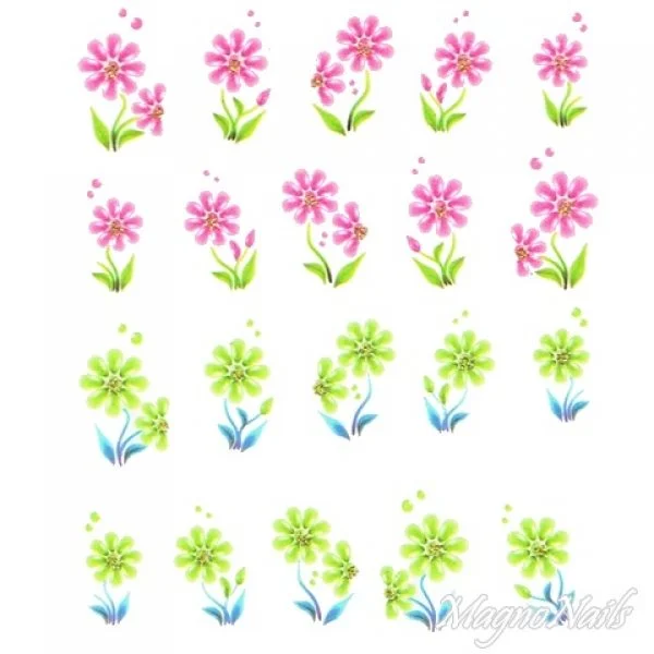 2D Nail Art One Stoke Sticker