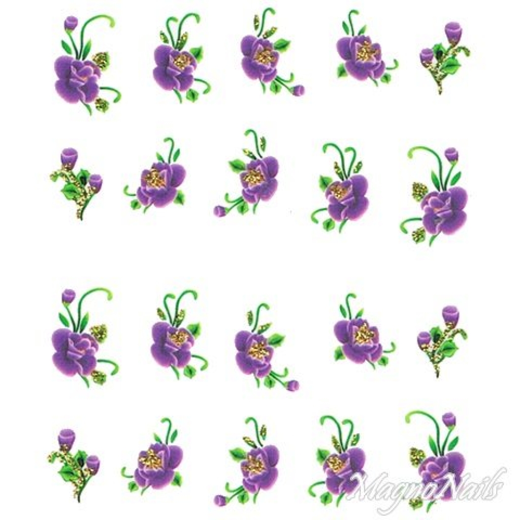 2D Nail Art One Stoke Sticker