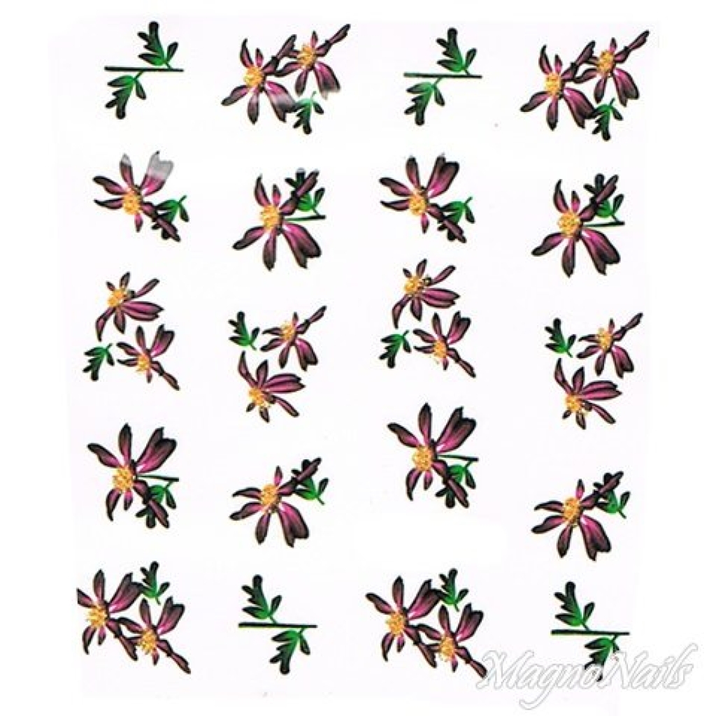 2D Nail Art One Stoke Sticker