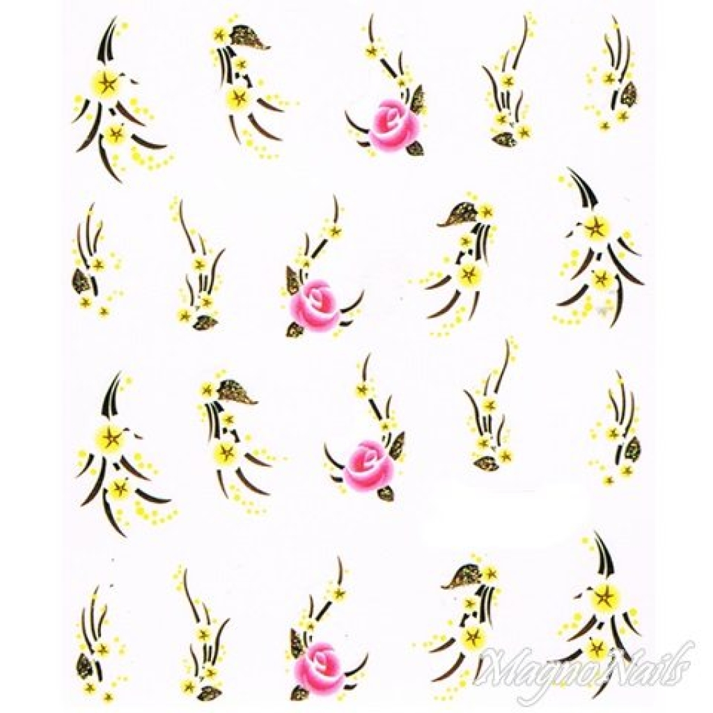 2D Nail Art One Stoke Sticker