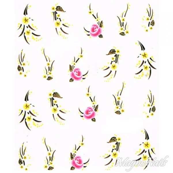 2D Nail Art One Stoke Sticker