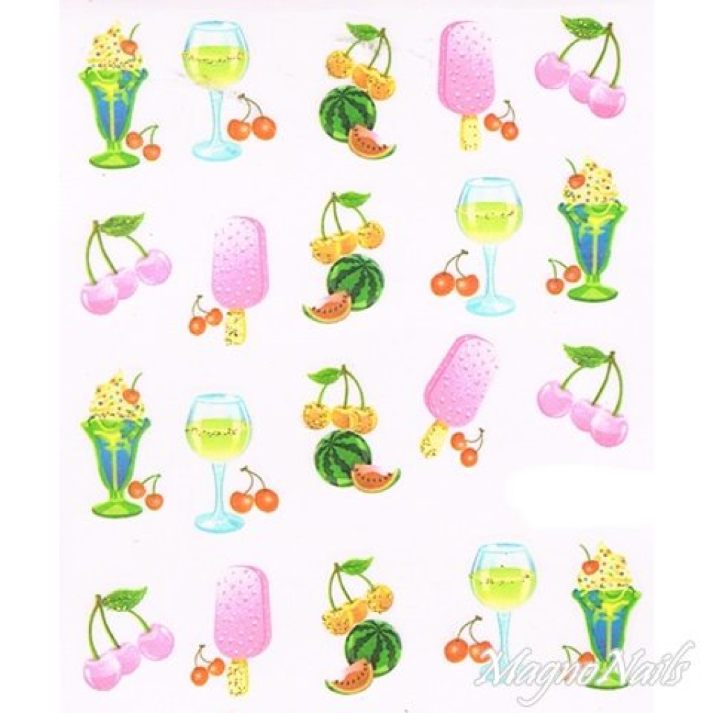 2D Nail Art One Stoke Sticker