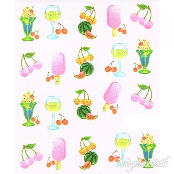 2D Nail Art One Stoke Sticker