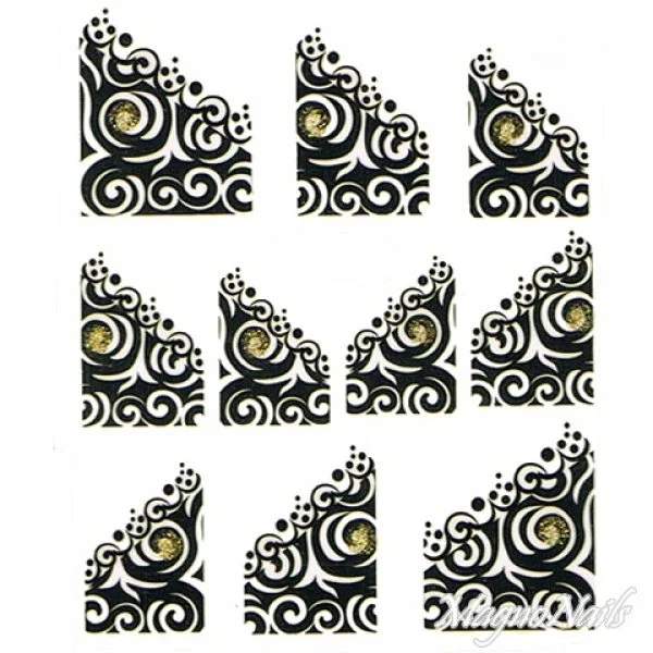 2D Nail Art One Stoke Sticker