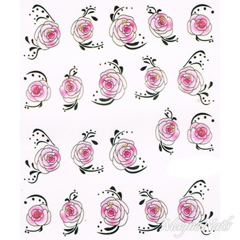 2D Nail Art One Stoke Sticker