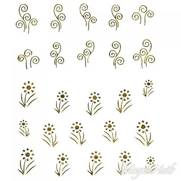 2D Nail Art One Stoke Sticker