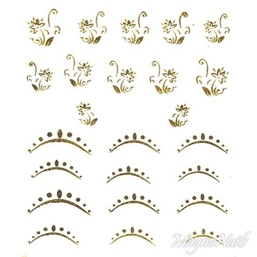 2D Nail Art One Stoke Sticker
