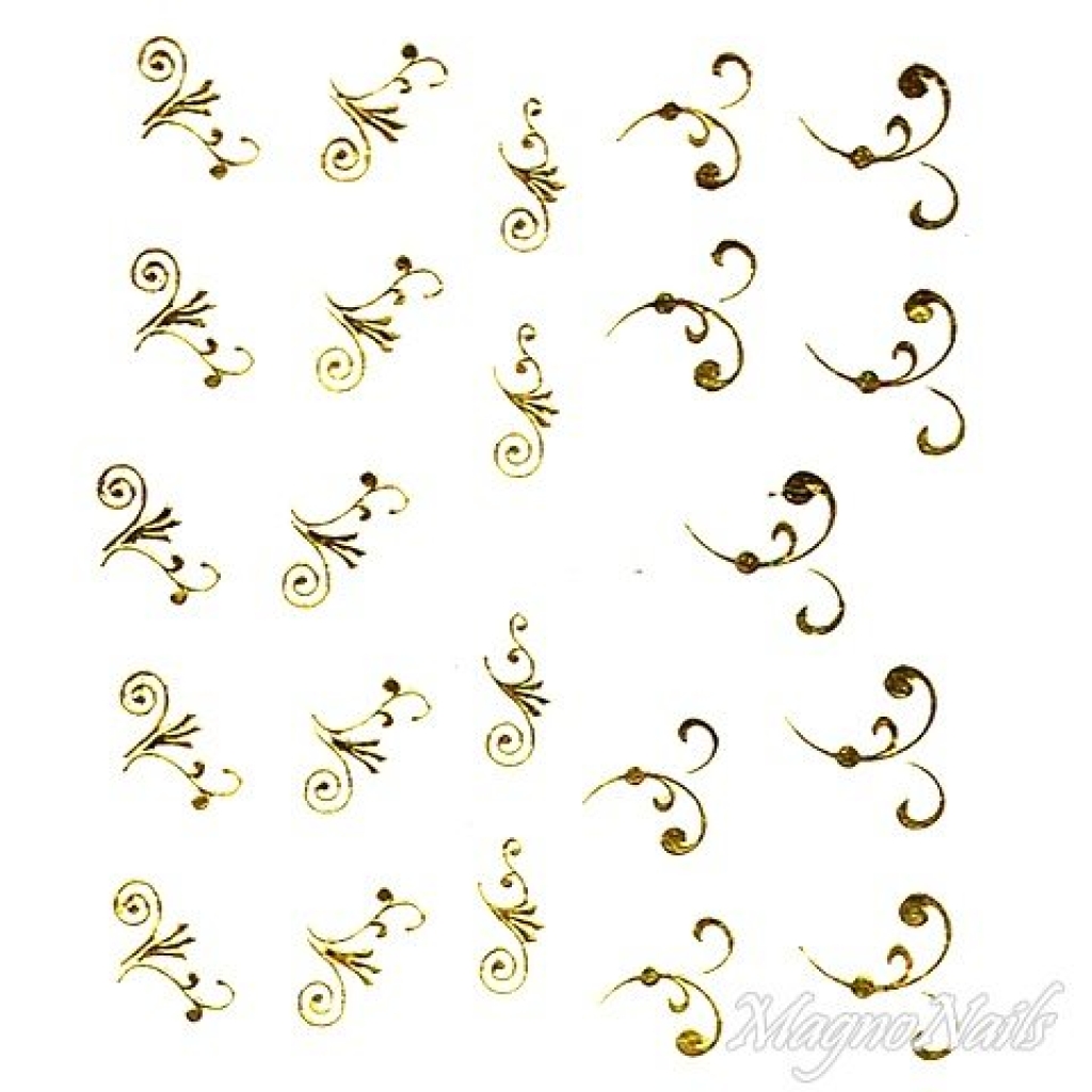 2D Nail Art One Stoke Sticker