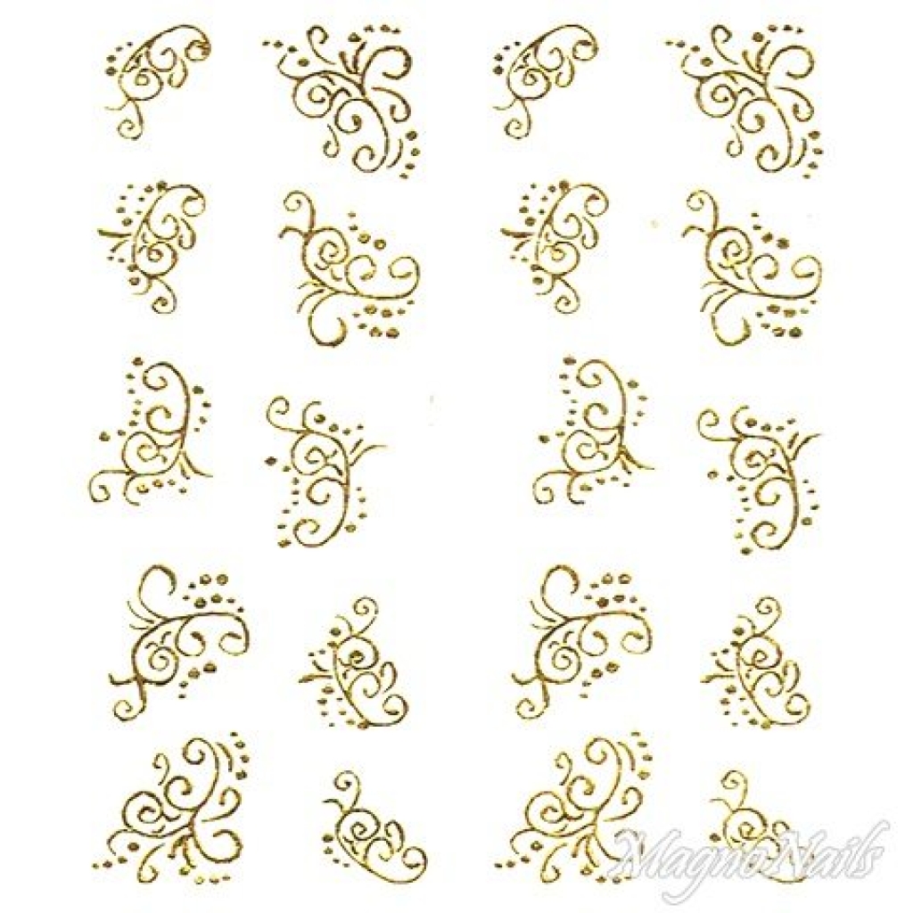 2D Nail Art One Stoke Sticker
