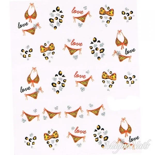 2D Nail Art One Stoke Sticker