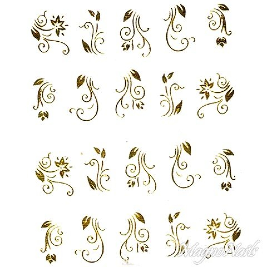 2D Nail Art One Stoke Sticker