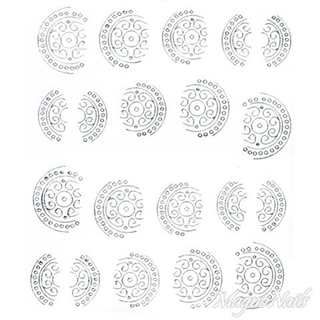 2D Nail Art One Stoke Sticker