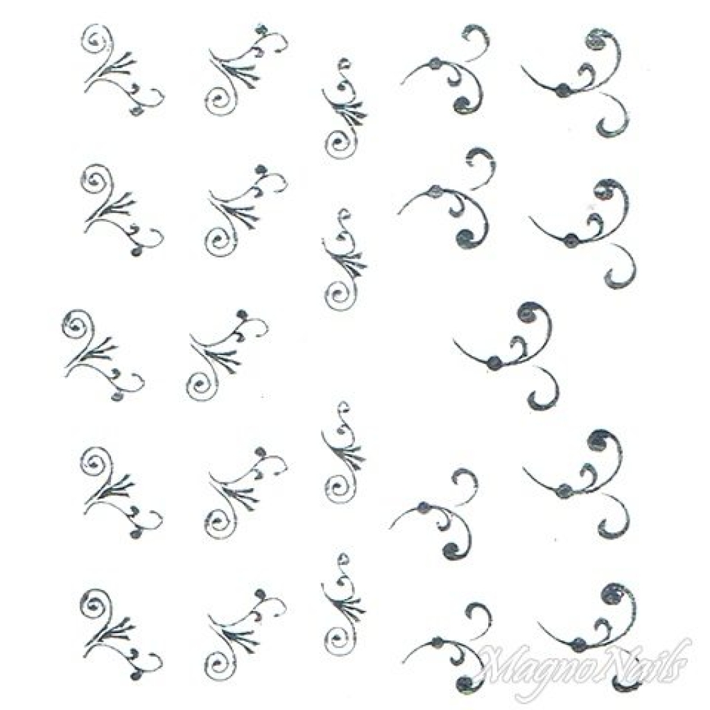 2D Nail Art One Stoke Sticker
