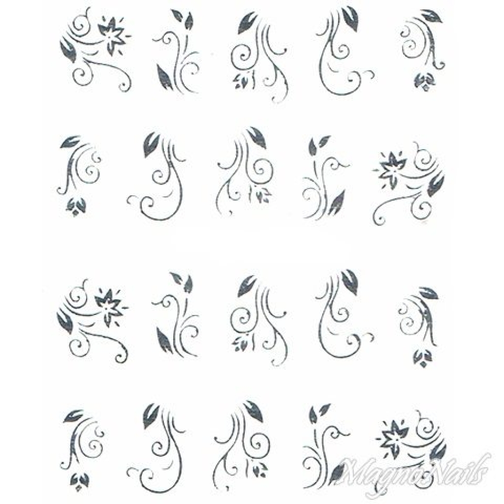 2D Nail Art One Stoke Sticker