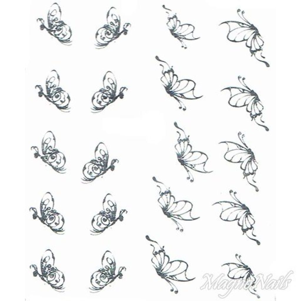 2D Nail Art One Stoke Sticker