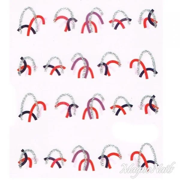 2D Nail Art One Stoke Sticker