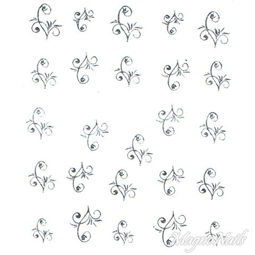2D Nail Art One Stoke Sticker