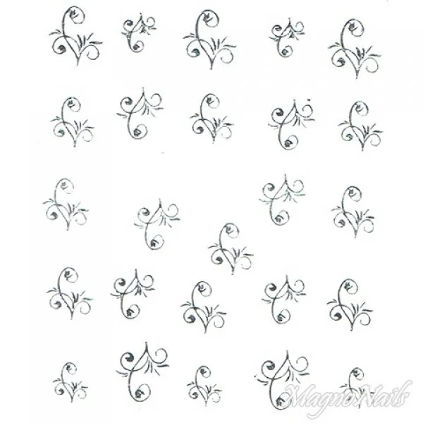 2D Nail Art One Stoke Sticker