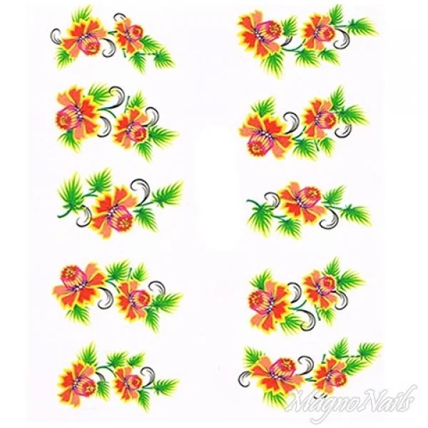 2D Nail Art One Stoke Sticker