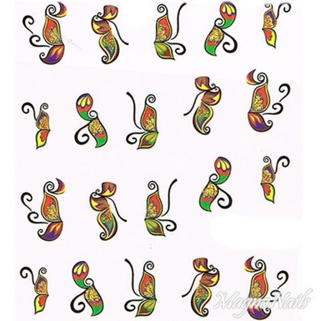 2D Nail Art One Stoke Sticker