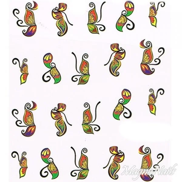 2D Nail Art One Stoke Sticker