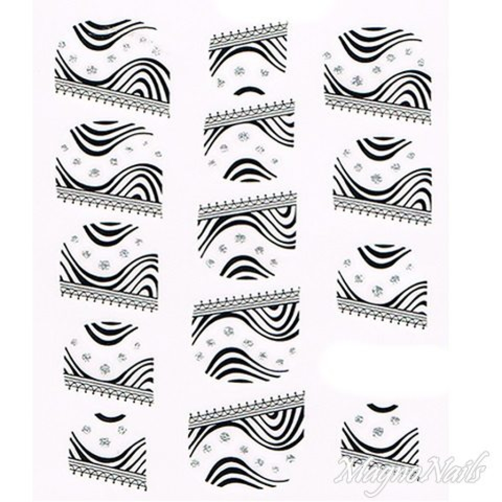 2D Nail Art One Stoke Sticker