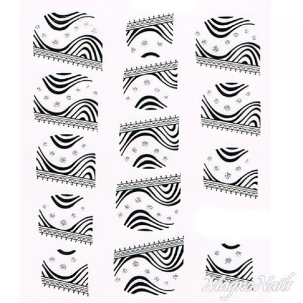 2D Nail Art One Stoke Sticker