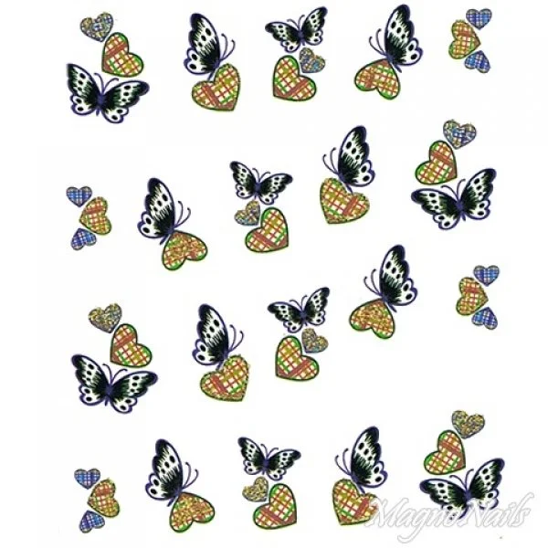 2D Nail Art One Stoke Sticker