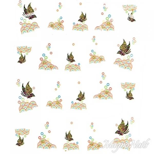 2D Nail Art One Stoke Sticker