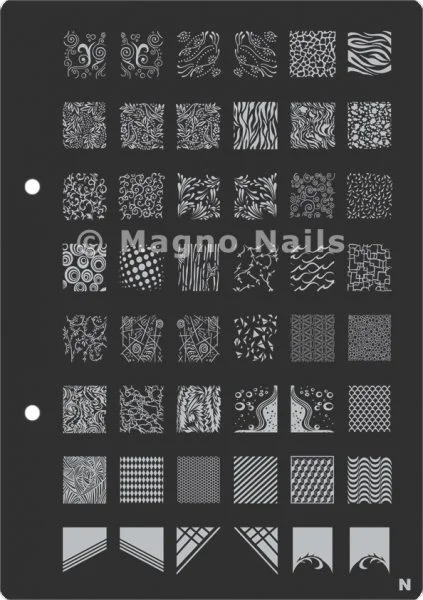 XL Stamping Schablone N extra große Schablone tief ausgestanzt Qualität