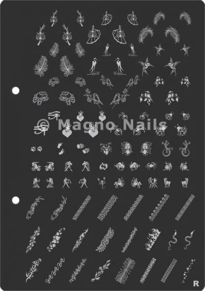 XL Stamping Schablone R extra große Schablone tief ausgestanzt Qualität