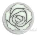 Fimo Stange - Rose schwarz-weiß