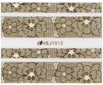 3D Lace Metallic Sticker - gold Ornamente Seblstklebende Aufkleber Nagelsticker Nagelaufkleber