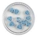 3D Einlegemotive - Nail Art Keramik Rosen hellblau 6mm