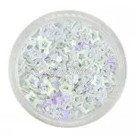 Glitter Shapes - Einlegemotive - Sterne gelocht weiß