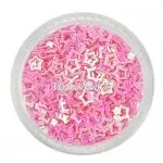 Glitter Shapes - Einlegemotive - Sterne gelocht pink