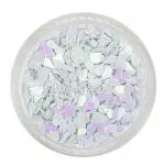 Glitter Shapes - Einlegemotive - Tropfen weiß