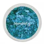 Glitter Shapes - Einlegemotive - Tropfen türkis hologramm