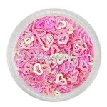 Glitter Shapes - Einlegemotive - Herzen gelocht pink