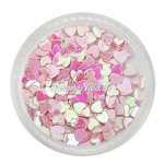 Glitter Shapes - Einlegemotive - Herzen rosa
