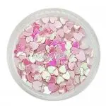Glitter Shapes - Einlegemotive - Herzen rosa