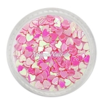 Glitter Shapes - Einlegemotive - Herzen pink