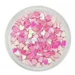 Glitter Shapes - Einlegemotive - Herzen pink
